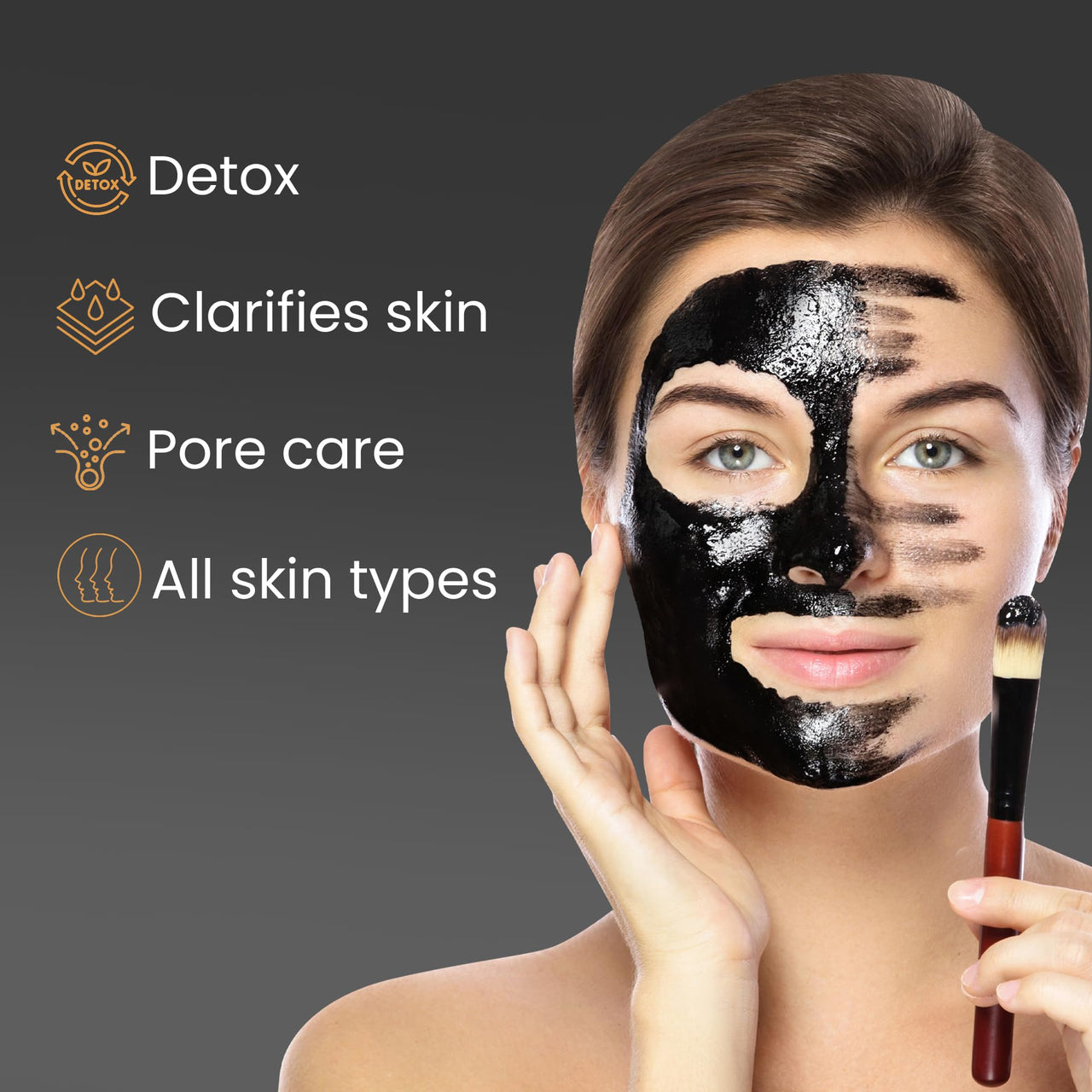 Glamveda Activated Charcoal Peel Off Mask | Cleans Pores, Removes Blackheads & Tanning | Anti Pollution | Pimples| Acne | No Parabens Enriched With Argan Oil & Vitamin E 100gm Pack Of (2)