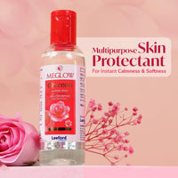 Meglow by Leeford | Glycerin with Rose Water | Rose Water for Face | Gulaab Jal for men & women | Cleanses, Hydrates & Moisturises Skin | Balances & Restores Skin's pH Levels - 100mL (Pack of 2)
