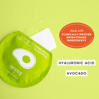 Foxtale Nourishing Sheet Mask with Hyaluronic Acid and Avocado for Nourishing & Hydration, Men & Women, 26g