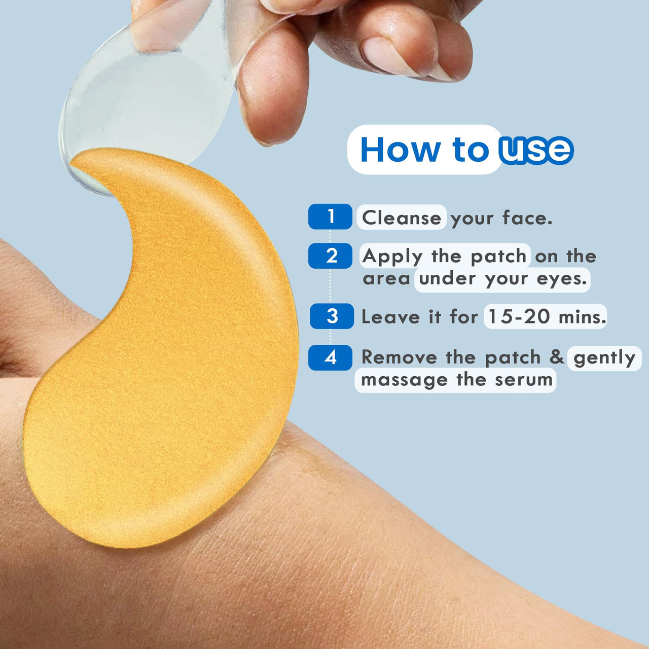 Glamveda Advanced Age Support Under Eye Patch | 1% Copper Peptide, Multi-Peptide & Hyaluronic Acid | Smooths Wrinkles, Reduces Puffiness, Fades Dark Circles & Firms | 30 Pairs