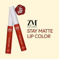 ZM Stay Matte Transfer-proof Lip Color | Matte Texture | Liquid Lipstick | Waterproof and Smudgeproof | Cruelty-free, 6 ML (Red Carpet)