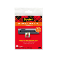 Scotch Thermal Laminating Pouches Premium Quality, 5 Mil Thick for Extra Protection, 20 thermal laminating pouches (Pack of 1), Our Most Durable Lamination Pouch, 3.7 x 5.2 inches, Clear (TP5902-20) 3x5 Photo