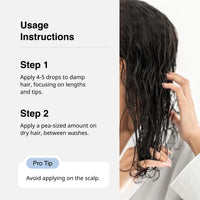 Cureskin Smooth and Shine Hair Serum for Dry Frizzy Hair Women and Men | Helps Reducing Hair Breakage, Frizz and Detangels for Strong, Protected and Shiny Hair