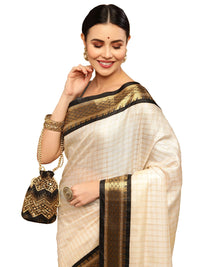 Satrani Women's Poly Silk Woven Saree With Unstitched Blouse Piece