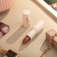 Carlton London Velvet Satin Glitterati Bullet Long Stay Lipstick |Enriched with Vitamin E, Castor oil | Intense Colour, Moisturised Lips, Smooth & Light |Upto 8 hrs - 4Gm. (Camellia)