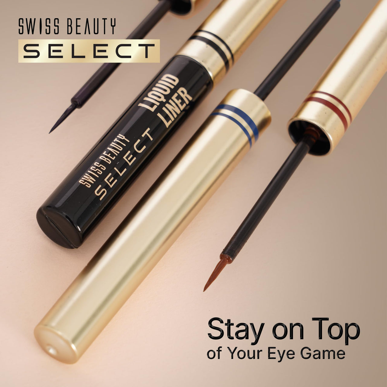 SWISS BEAUTY Select Here To Stay Semi-Matte Liquid Waterproof Eyeliner | With Precise & Pointed Tip | Smudge-Proof, Transfer- Proof | Shade- Wanderlust Blue| 3ml |