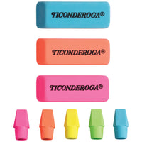 Dixon Ticonderoga Office & School Eraser Combination Set, 15 Eraser Multi-Pack, Multicolored (38931)