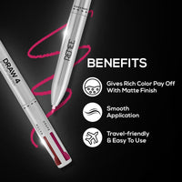 RENEE Draw 4-4-in-1 Lip Liner, Four Shades Pinks, Brown, Nude & Red in One Pen - Highly Pigmented, Rich Texture, Matte Finish, One-swipe Application & Travel-friendly