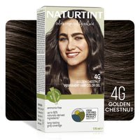 Naturtint Permanent Hair Colour Gel Golden Brown 4G | For Optimal Scalp Care | Long Lasting Hair Colour | Ammonia Free Vegan | No Parabens | Enriched with Olives & Organic Shea Butter