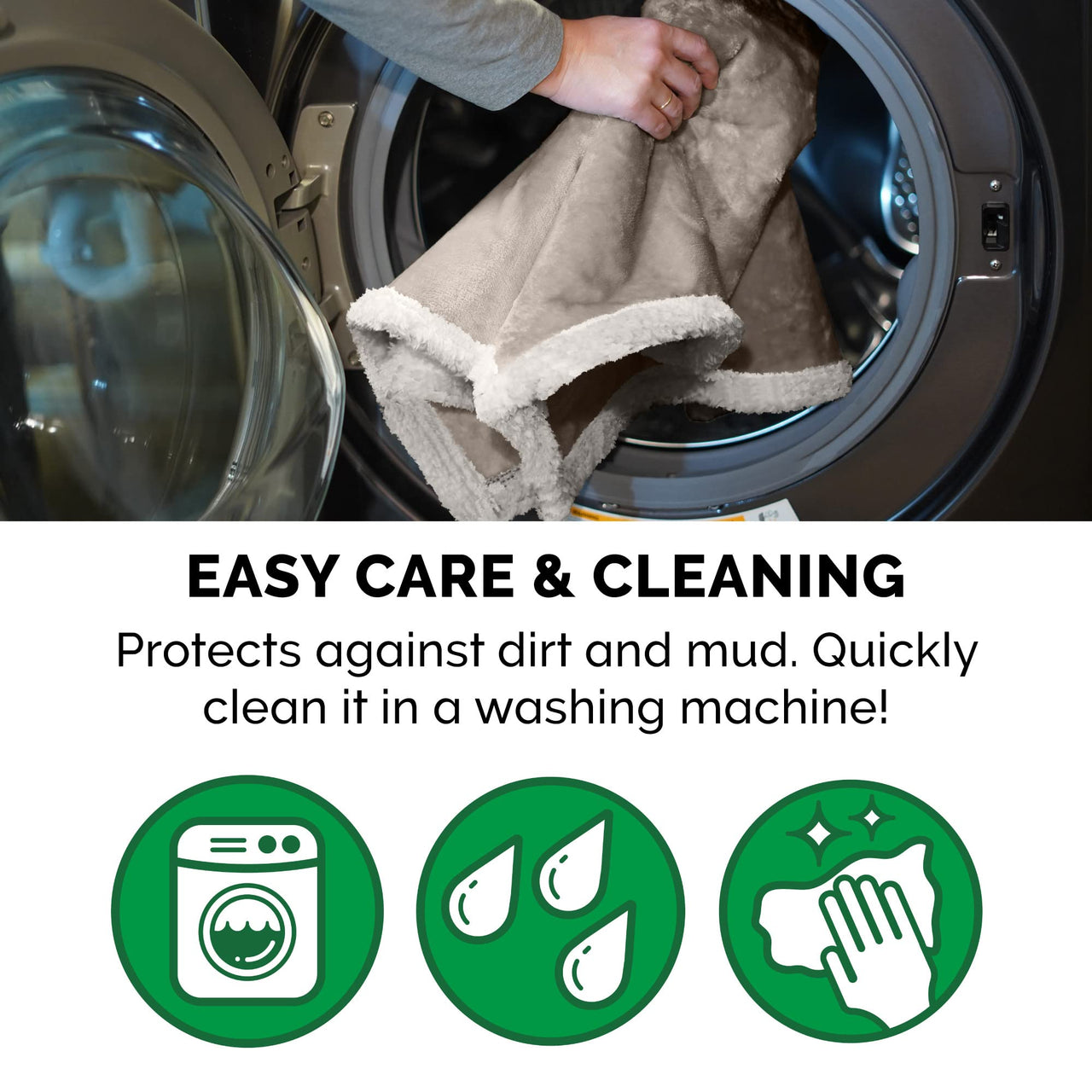 Furhaven Waterproof & Self-Warming Throw Blanket for Dogs & Indoor Cats, Washable & Reflects Body Heat - Soft-Edged Terry & Sherpa Dog Blanket - Dove, Medium Blanket - Soft Edged Terry & Sherpa (Dove) Self-Warming & Waterproof