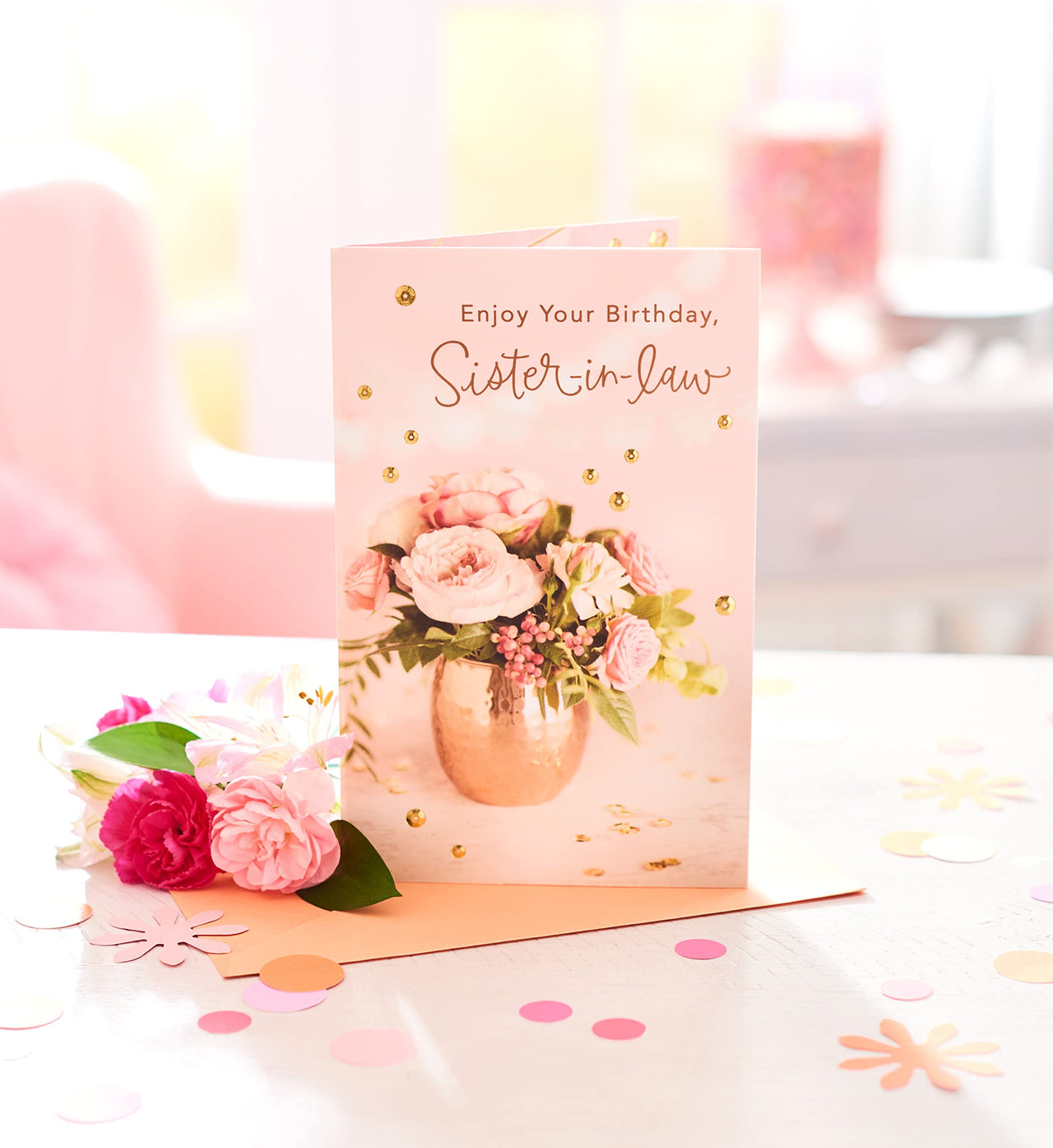 American Greetings Birthday Card for Sister-In-Law (Flower Arrangement) Flower Arrangement