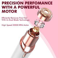 Eyebrow Trimmer | Facial Hair Removal Machine For Women | Private Part Epilator | 200 mah Rechargeable | 1 Year Warranty | Chin Cheek Upper Lip Remover Razor