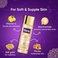 Rania Hydrating Rose water toner Free with Rania Night Cream with Vitamin C, 24K Gold, Niacinamide