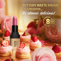 FACES CANADA Comfy Matte Velvet Touch Lipstick - Strawberry Shortcake 10, 4.2g | Velvety Matte Finish | 8HR Longstay | Intense Colour | Hydrating Lips | Smooth Application