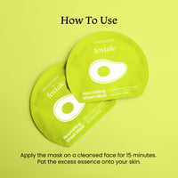 Foxtale Nourishing Sheet Mask with Hyaluronic Acid and Avocado for Nourishing & Hydration, Men & Women, 26g