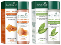 Biotique Bio Honey Water Clarifying Toner, 120ml & Biotique Bio Morning Nectar Visibly Flawless Skin Moisturizer, 120ml