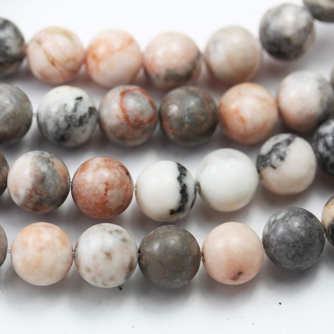 Natural Gemstone Beads for Beads & Bead assortments Energy Healing Crystals Jewelry Chakra Crystal Jewerly Beading Supplies Pink Zebra Jasper 10mm 15.5inch About 36-40 Beads
