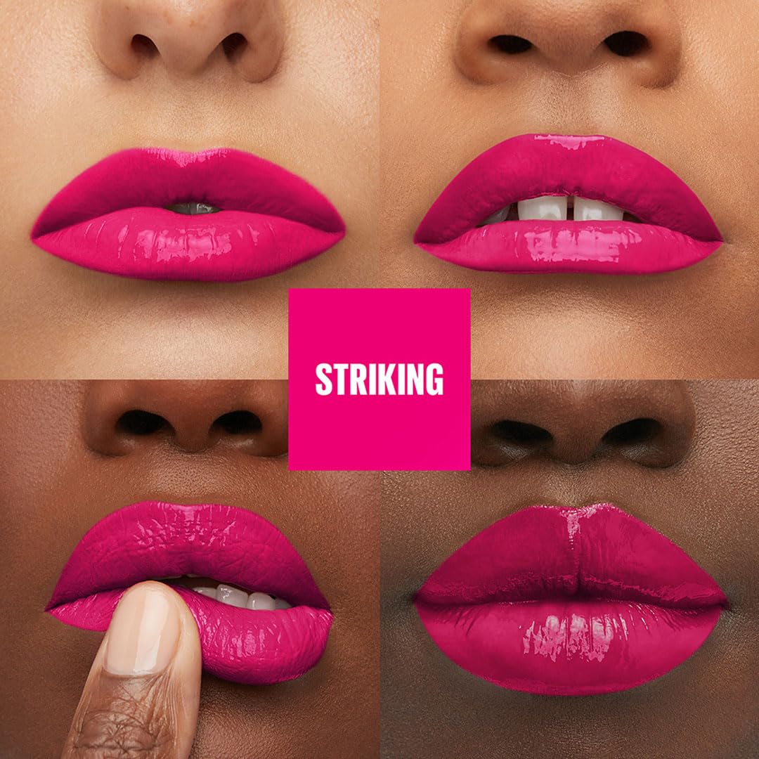 Maybelline New York SuperStay Vinyl Ink Liquid Lipstick - Striking, Instant Shine & Transfer Proof. SuperStay Vinyl Ink Liquid Lipstick Last Up To 16 Hours, Enriched With Vitamin E | 4.2ml
