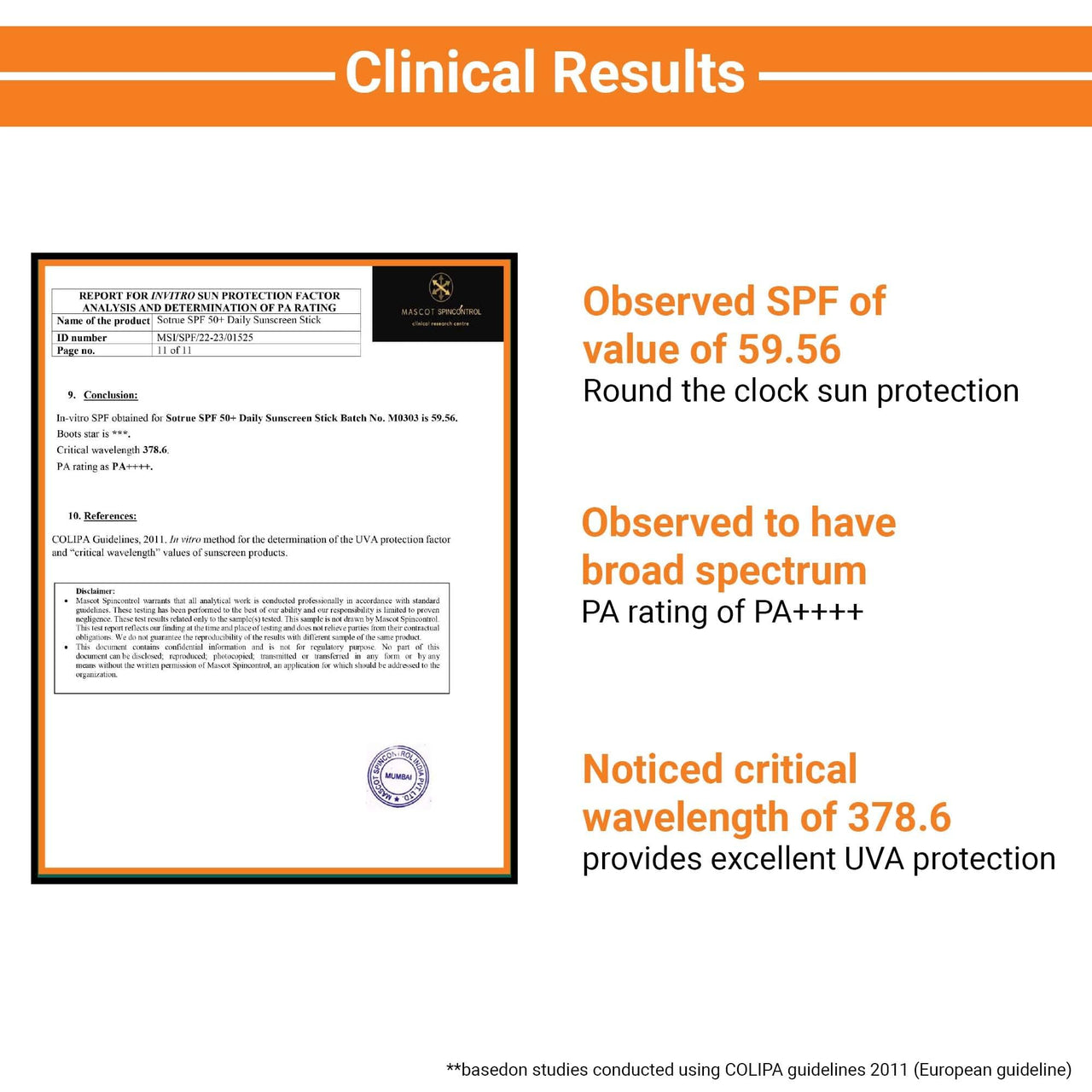 Sotrue SPF 50+ Daily Sunscreen Stick | Lightweight, Water Resistant | No White Cast | Broad Spectrum PA++++ | Non Sticky With Dewy Finish | Mess Free Sun Protection | Suitable for Face & Body 15g