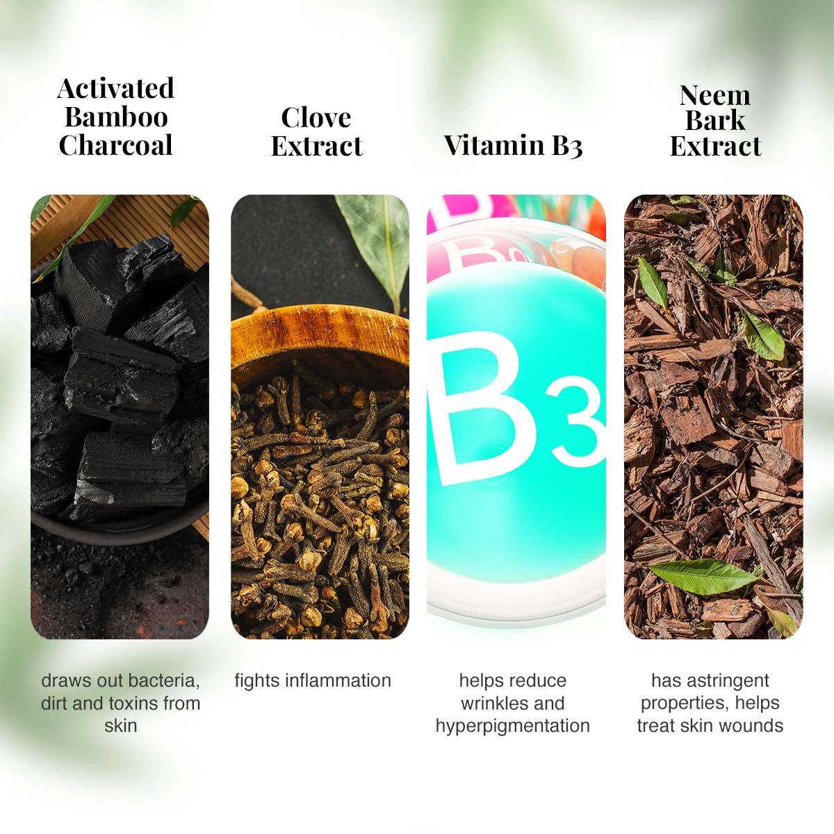 VLCC Activated Bamboo Charcoal Facial Kit with FREE Rose Water Toner - 300g + 100ml | Anti-Blemish Skin Purifying | At Home Facial Kit | Anti-Acne Facial with Activated Bamboo Charcoal