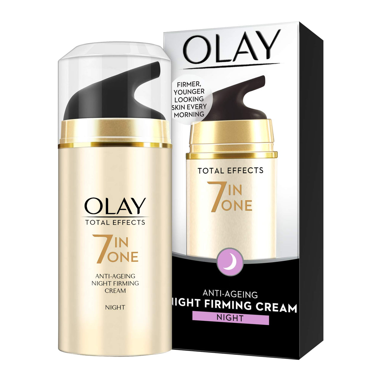 Olay Day Cream Total Effects 7 in 1, Anti-Ageing SPF 15, 50g And Olay Night Cream Total Effects 7 in 1, Anti-Ageing Moisturiser, 20g