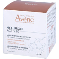 Avène Hyaluron Activ B3 Multi-Intensive Night Cream 40 ml – Retinal + Niacinamide + Hyaluronic Acid Night Repair Cream for Firmer, Smoother & Younger-Looking Skin