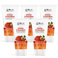 Globus Naturals Daily Glow Kesar Chandan Face Cream with SPF, Skin Lightening Formula For All Skin Types, 50 gm (Pack of 5)