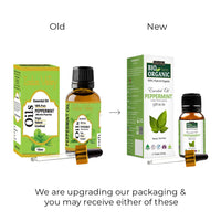 Indus Valley 100% Pure Natural & Organic, Undiluted Peppermint Essential Oil with Glass Dropper for Skin, Hair Care -15ml