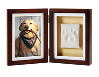 Pearhead Pet Paw Print Photo Frame With Clay Imprint Kit, Pawprint Making Kit, Cat Or Dog Memorial Keepsake Gift, Pet Home Dcor, Wooden Tabletop Picture Frame, Espresso
