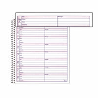 Adams Voice Mail Log, 8 1/4 x 8 1/2 Inch, Spiral Bound, 120 Forms per Book, White (S8796)