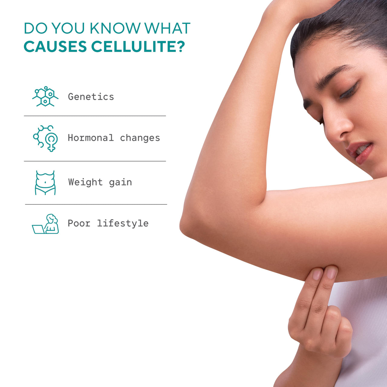 EQUALSTWO Body Firming Cream, Anti-Cellulite Cream for Skin Tightening & Elasticity, Enriched with Vitamin C, Shea Butter, Logan Fruit, & Lotus Flower Extract, PH 5.5, Dermatologically Tested, 100ml