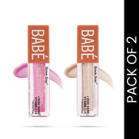 Seven Seas Babe Glittery Lip Gloss | Long Lasting | Water & Smudge Proof | Lightweight | Super Moisturising Formula | With High Shine Lip Color For Glossy Look (Pink, Silver, 7ml)