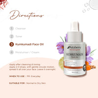 Astaberry Indulge Kumkumadi Face Oil for Glowing Skin With Saffron & Lotus Extracts For Dull Skin, Sandalwood & Mulethi For Reduces Dark Spots & Blemishes | 30 ml