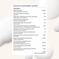 Brillare Salicylic Acid Body Lotion For Clear, Purified, Acne Prone Skin For All Body Types, Men & Women, 100% Natural Probiotics Lotion with Lactic Acid