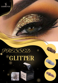 TS COSMETICS Pro Glitter Eyeshadow Palette – Chocoholic | Pressed Glitter, Shimmer & Matte Finishes | Highly Pigmented, Long-Lasting Eye Makeup