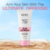 RENEE Pore Minimizing Sunscreen Spf 70 With 2% Niacinamide For All Skins, 2% Peptide & 3% Multivitamins, 50Ml