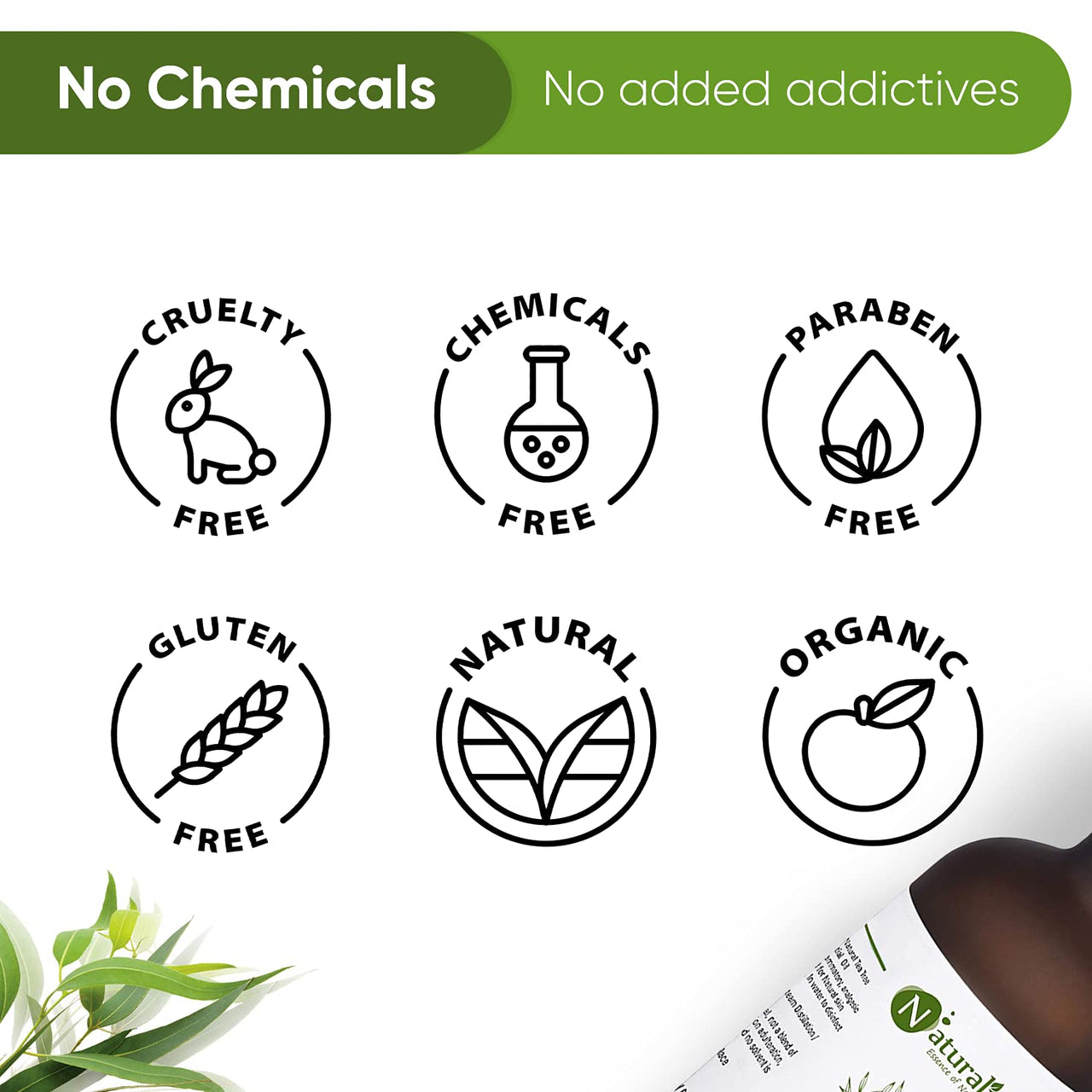 Naturalis Tea Tree Essential Oil - Tea Tree Oil for Hair, Face, Acne, Pimples and Scar - Pure and No Dilution Tea Tree Hair Oil - No Solvents - Ideal for Aromatherapy - 120ml