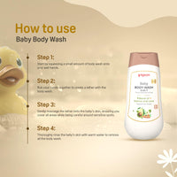 Pigeon 2-in-1 Baby Body Wash For Cleansing & Nourishing, Enriched With Avocado Oil & Marshmallow Extract, Parabens Frew, SLS & SLES Free - 200 ml
