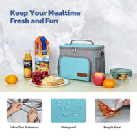 Maelstrom Lunch Box for Men,Insulated Lunch Bag Women/Men,Leakproof Lunch Cooler Bag, Lunch Tote Bag 4.New Single Layer - Blue 4.New Single-Layer (8L/12cans)
