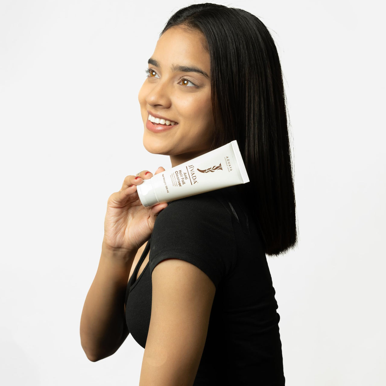 JIVADA Anti-Dandruff & Hairfall Cleanser | Soothes Itchy Scalp & Redness | Controls Hair Thinning | Curry Leaf, Rosemary, Shikakai, Basil | Dermatologically Tested | Sulphate & Paraben Free | 100ml