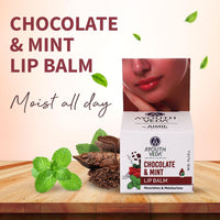 Ayouthveda Chocolate & Mint Lip Balm For Men & Women| A Nourishing Lip Balm with Vitamin E, Almond & Olive Oil | Heals Cracked & Undernourished Lips| Moisturizer For Chapped And Dry Lips|(10gm)