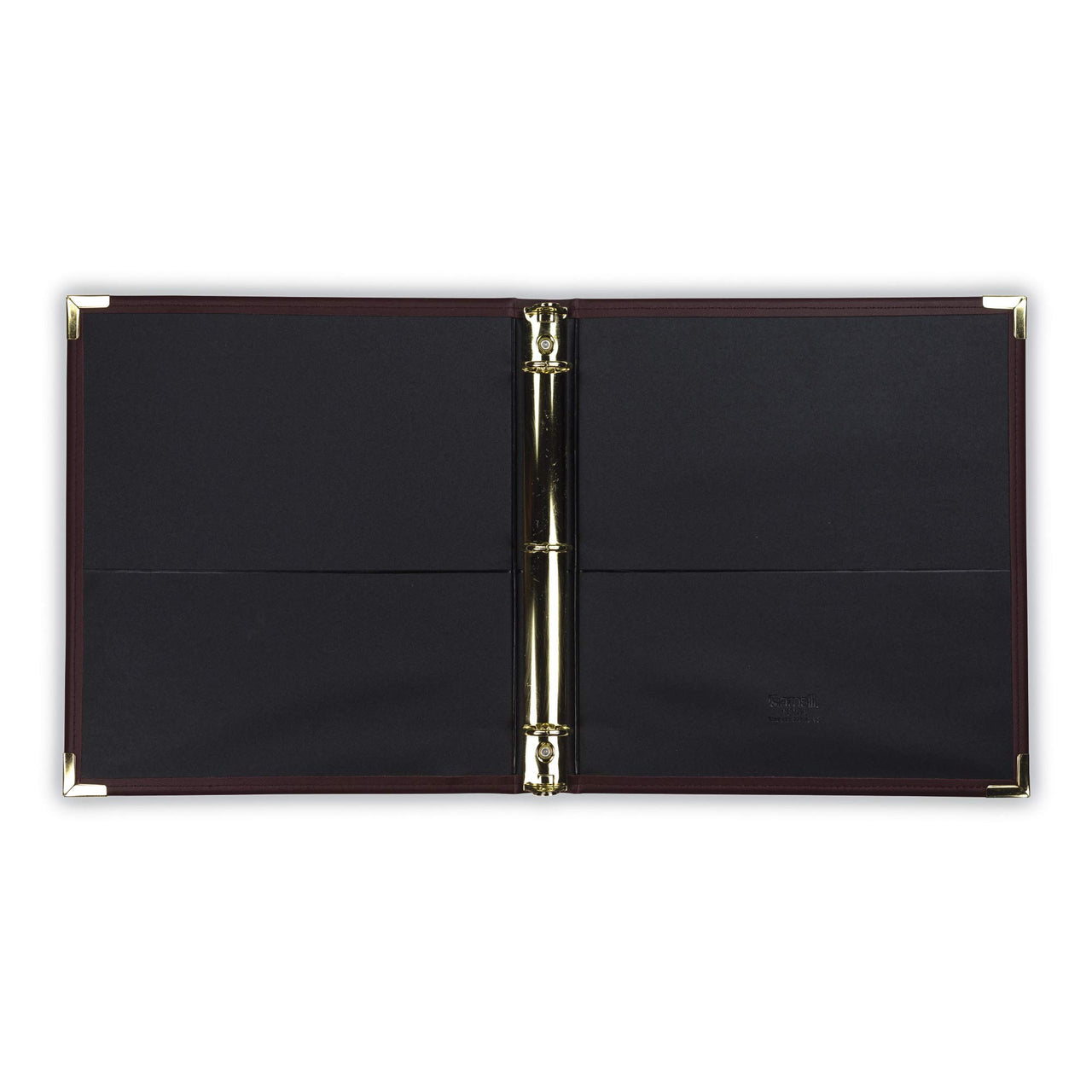 Samsill Classic Collection Executive Presentation 3 Ring Binder/Portfolio Binder, 1.5 Inch Binder, Brass Round Ring (Holds 325 Sheets), Burgundy