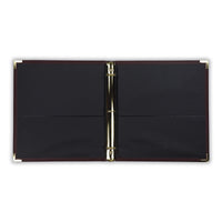 Samsill Classic Collection Executive Presentation 3 Ring Binder/Portfolio Binder, 1.5 Inch Binder, Brass Round Ring (Holds 325 Sheets), Burgundy