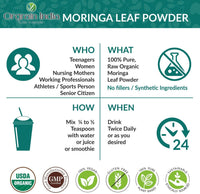 Orgrain India Organic Moringa Powder 200g (Pack Of 2 * 100g)
