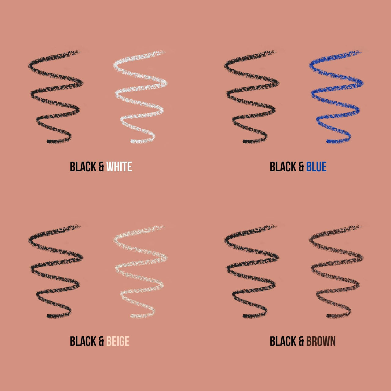 Shryoan Shimmery Dual Kajal with Sharpener | Waterproof | Long-Lasting | Black & Brown Shades | Long lasting smudge proof| Sweat proof Formula | 24-Hour Wear (Pack of 1)