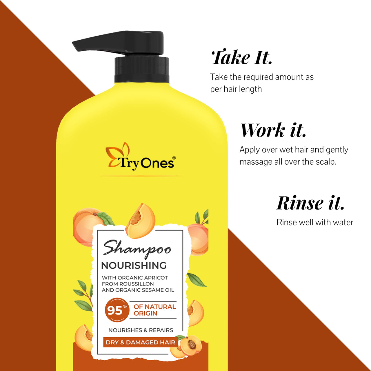 TryOnes nourishing shampoo Extraordinary Oil Nourishing Shampoo For Dry & Dull Nourishing Moisturizing 1000 ml