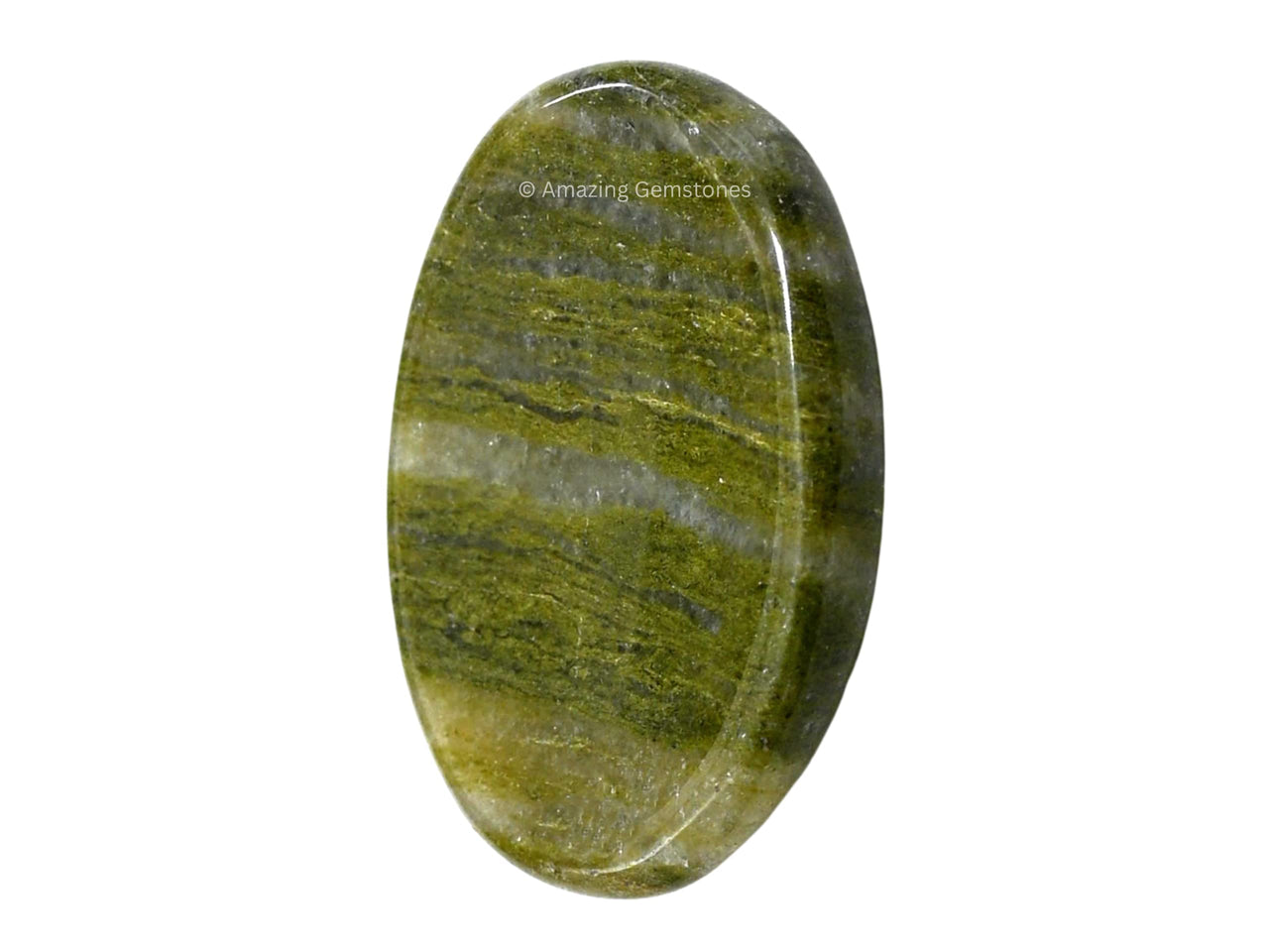 Vasonite Crystal Worry Stones for Anxiety - Thumb Worry Stone for Stress Meditation, Anxiety Relief Items Healing Stones and Crystals Vesuvianite