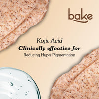 BAKE 2% Kojic Acid Coffee Smoothie Body Scrub For Pigmentation & Strawberry Skin | Tan Removal, Skin Exfoliation & Whitening | For Dark Knees, Elbows & Neck | 150g