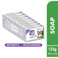 BoroPlus Antiseptic and Moisturising Bathing Soap with Aloe Vera, Neem and Tulsi | 99.9% Germ and Virus Protection | For Smooth, Soft & Nourished Skin, 125g (Pack of 8)
