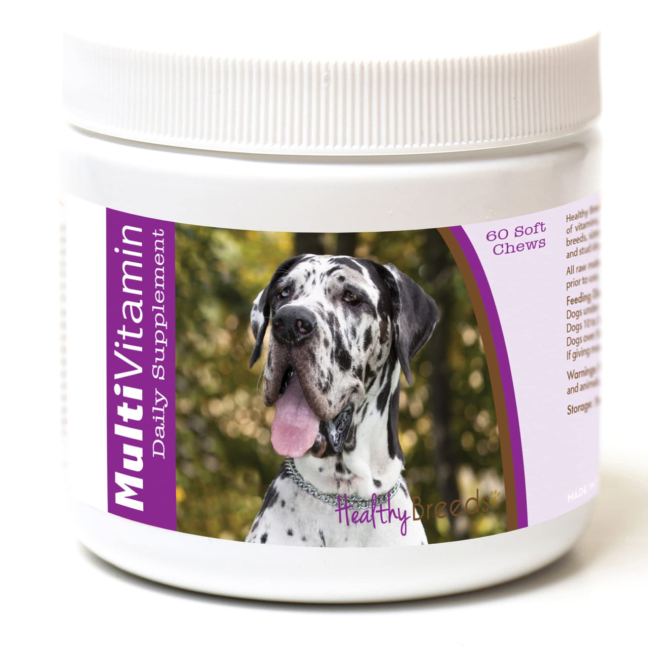 Healthy Breeds Great Dane Multi-Vitamin Soft Chews 60 Count Great Dane, Harlequin 60 Ct